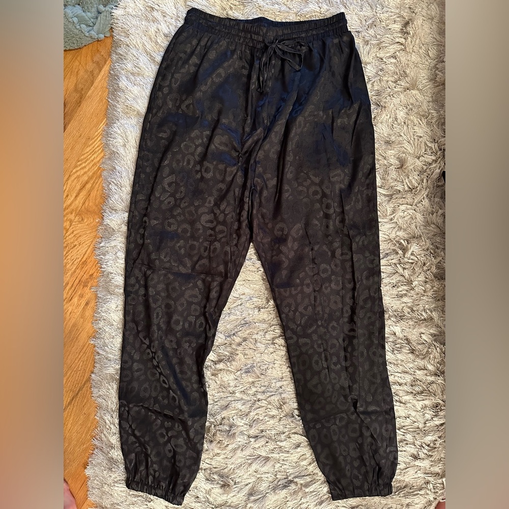 Shein leopard satin pants